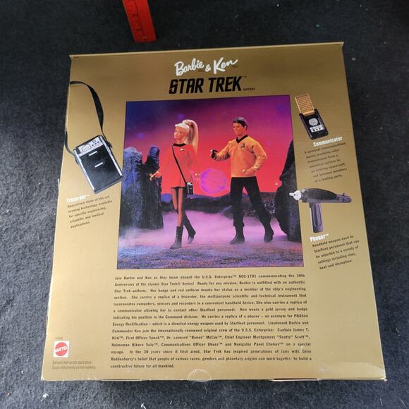 BARBIE & KEN STAR TREK GIFT SET 30TH ANNIVERSARY 1996 MATTEL 15006 NRFB - Picture 2 of 5